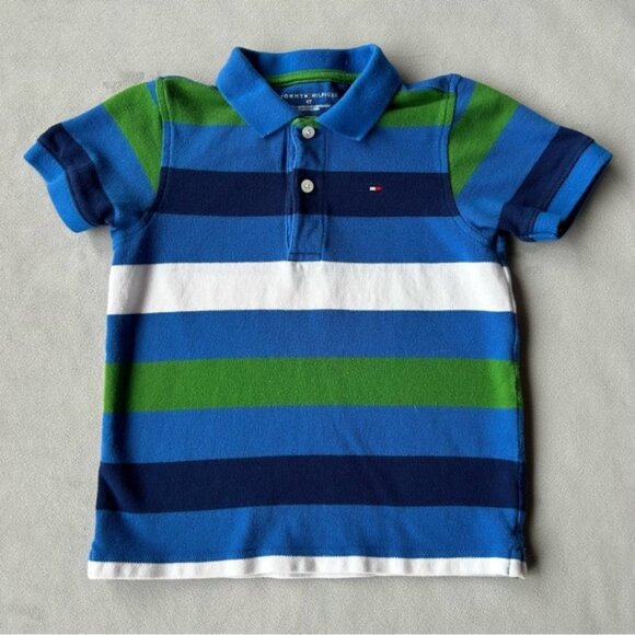 Tommy Hilfiger Other - Tommy Hilfiger ~ Polo ~ Boys Size 4T ~ Blue Green White Stripes